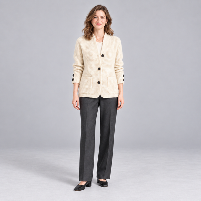 Westenbury Women’s Textured Button Front Cardigan