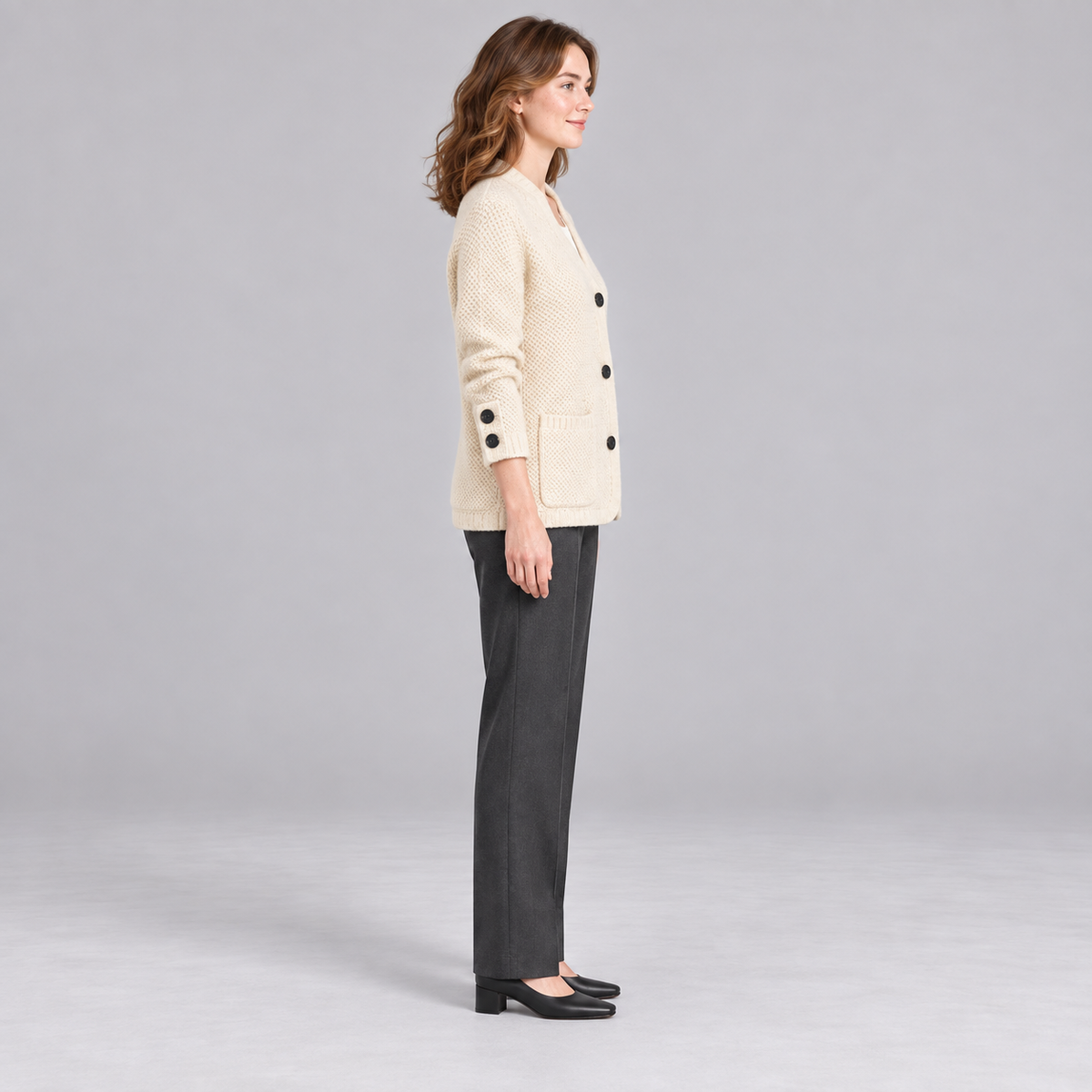 Westenbury Women’s Textured Button Front Cardigan
