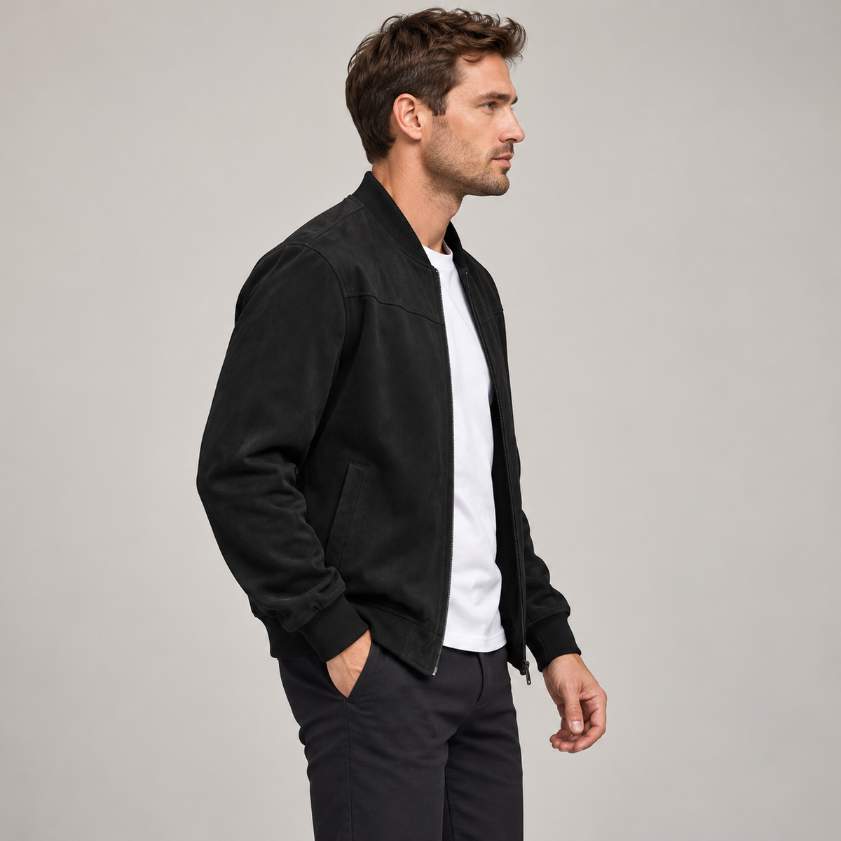 Westenbury Men’s Suede Zip Jacket