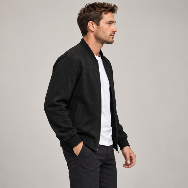 Westenbury Men’s Suede Zip Jacket