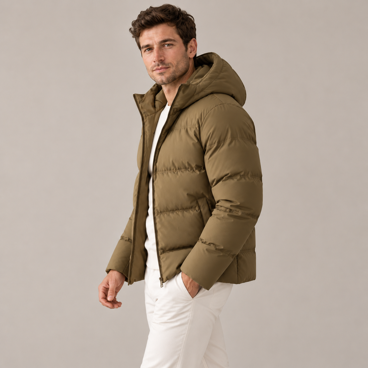 Westenbury Men’s Short Fleece-Lined Puffer Jacket