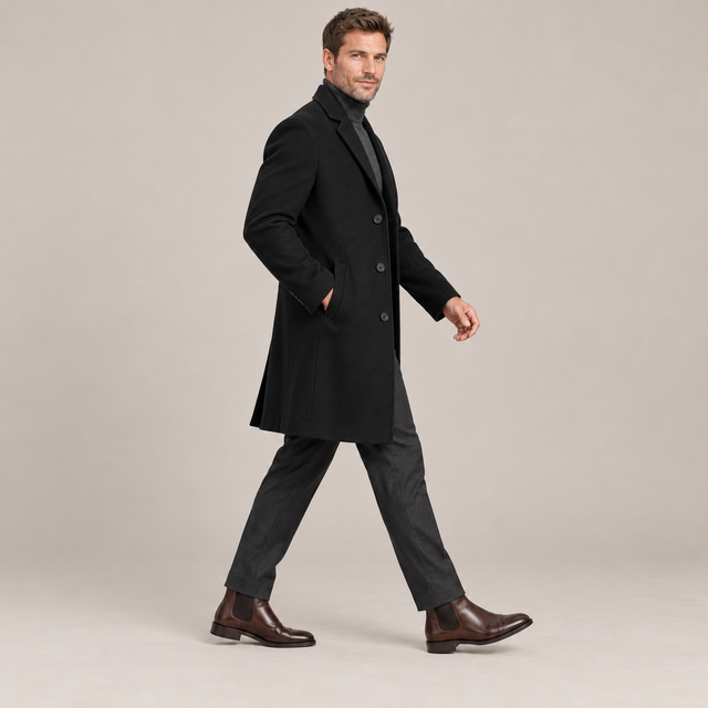 Westenbury Men’s Slim Fit Woolen Coat