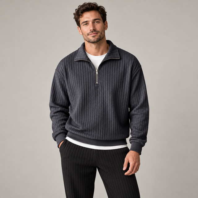 Westenbury Men’s Ribbed Quarter-Zip Jumper