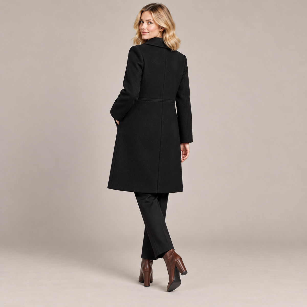 Westenbury Women’s Double-Breasted Midi Overcoat