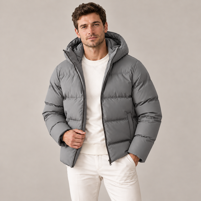 Westenbury Men’s Short Fleece-Lined Puffer Jacket