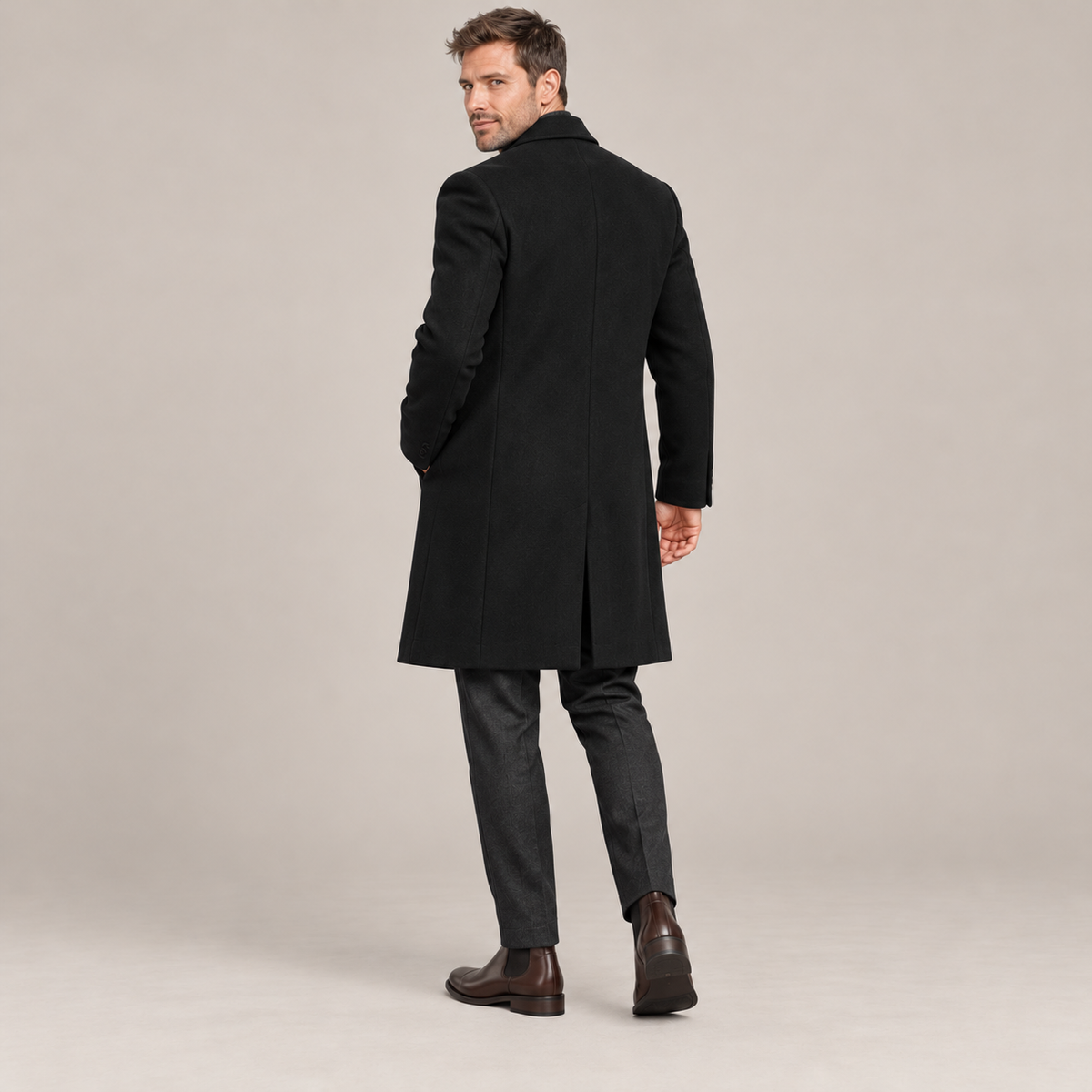 Westenbury Men’s Slim Fit Woolen Coat