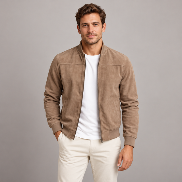 Westenbury Men’s Suede Zip Jacket