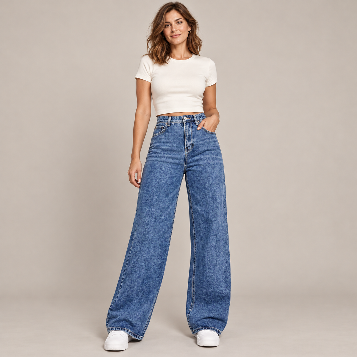 Westenbury  Women’s High-Waisted Baggy Straight Jeans