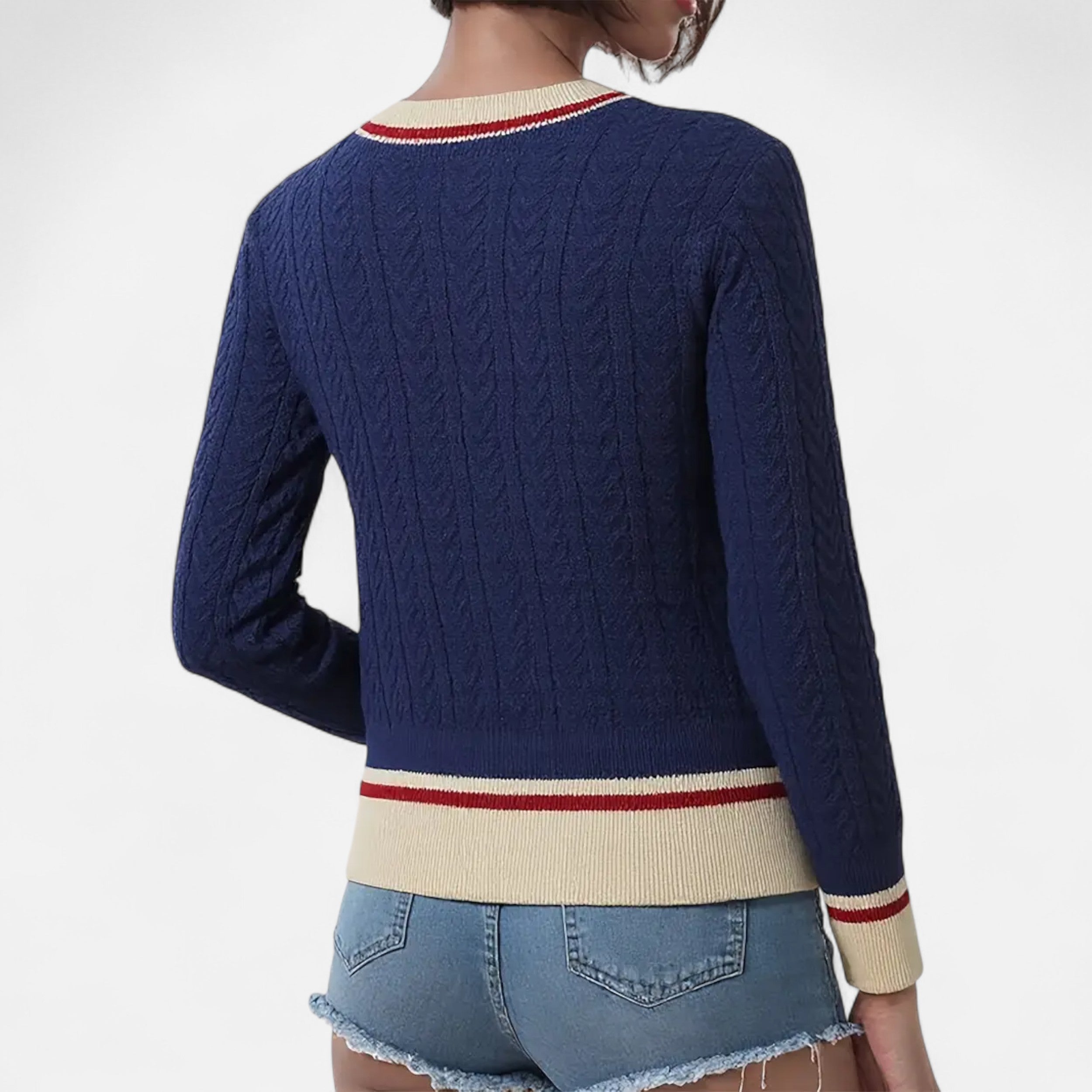 Women’s Colorblock V-Neck Cardigan