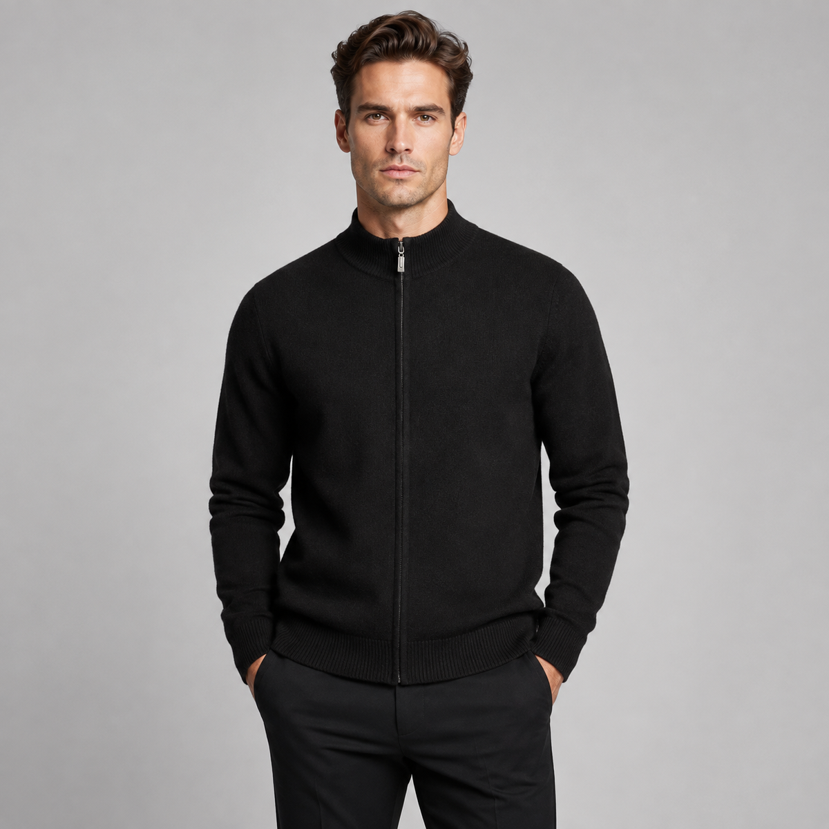 Westenbury Men's Full-Zip Knit Cardigan
