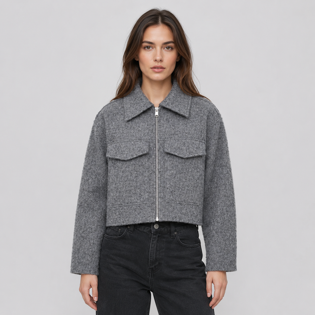 Westenbury Women’s Zip Front Cropped Jacket