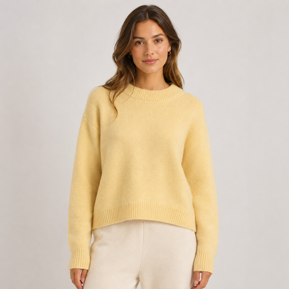 Westenbury  Women’s Loose Crew Neck Knit Sweater