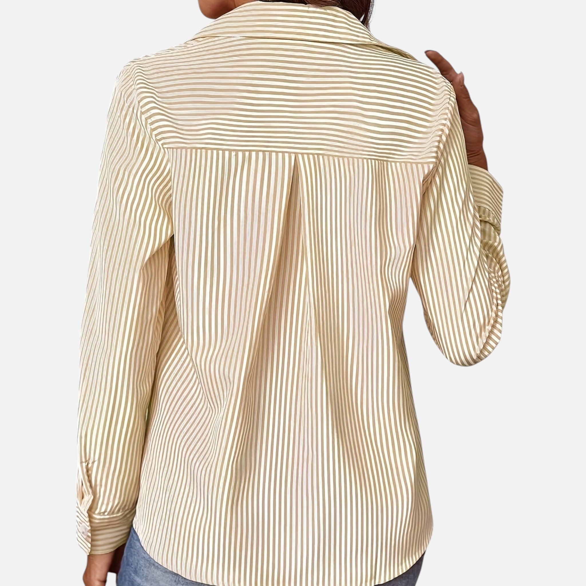 Westenbury | Women’s Button-Up Blouse | Classic Vertical Stripes