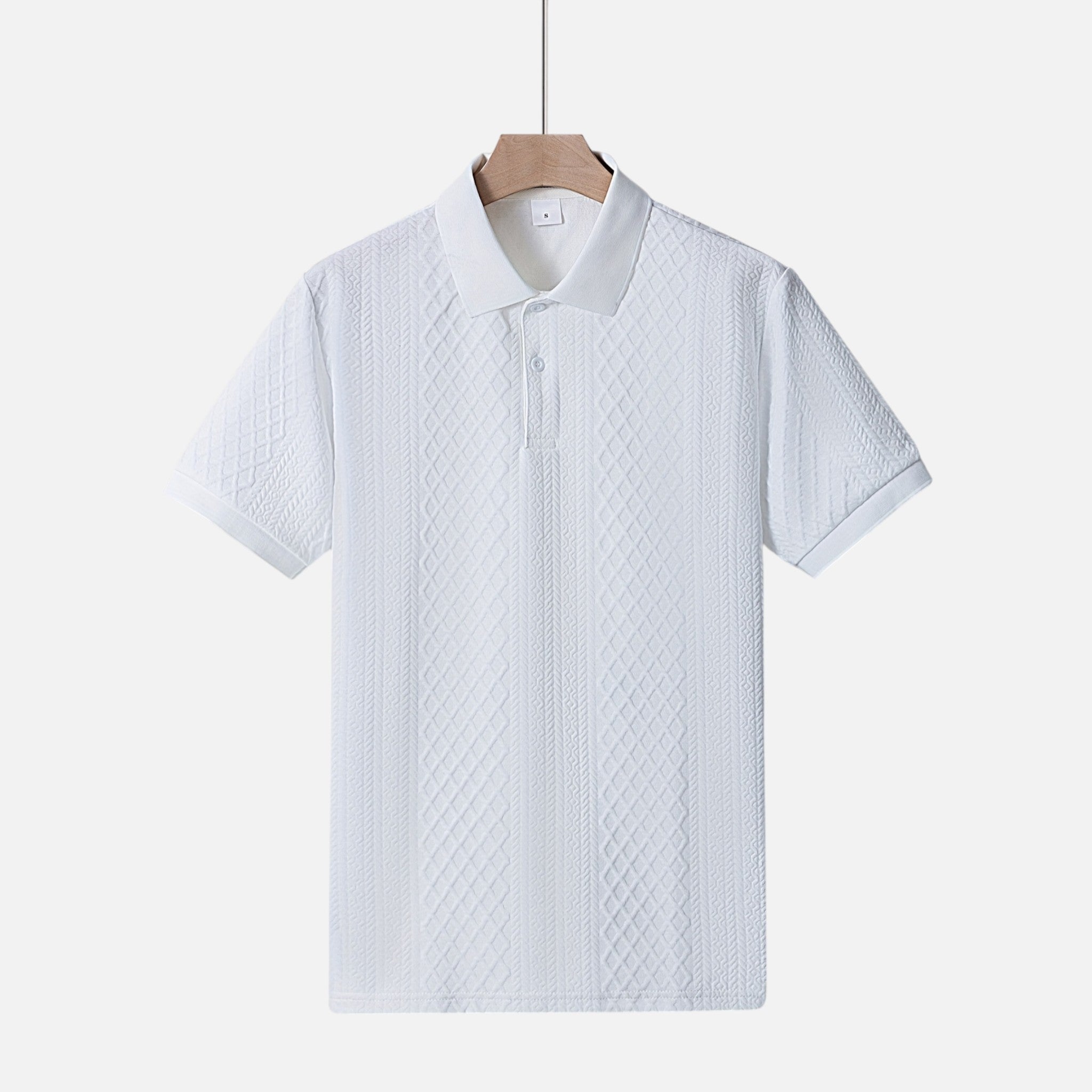 Westenbury | Westenbury | Men’s Jacquard Polo | Refined All-Season Elegance