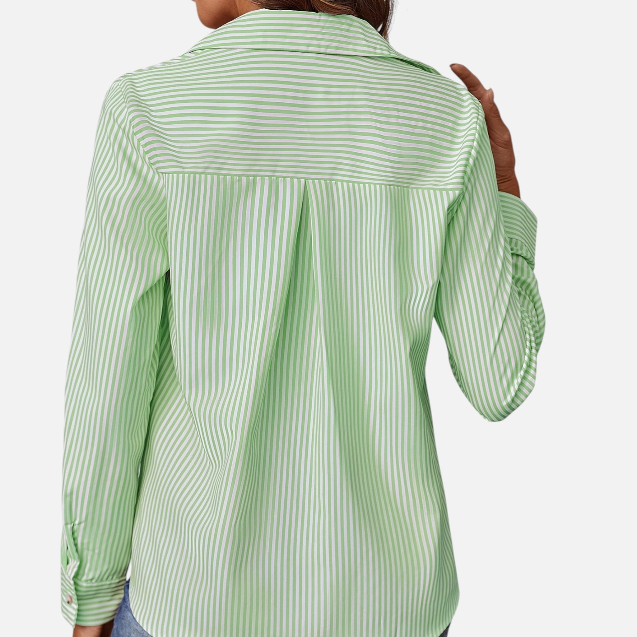 Westenbury | Women’s Button-Up Blouse | Classic Vertical Stripes