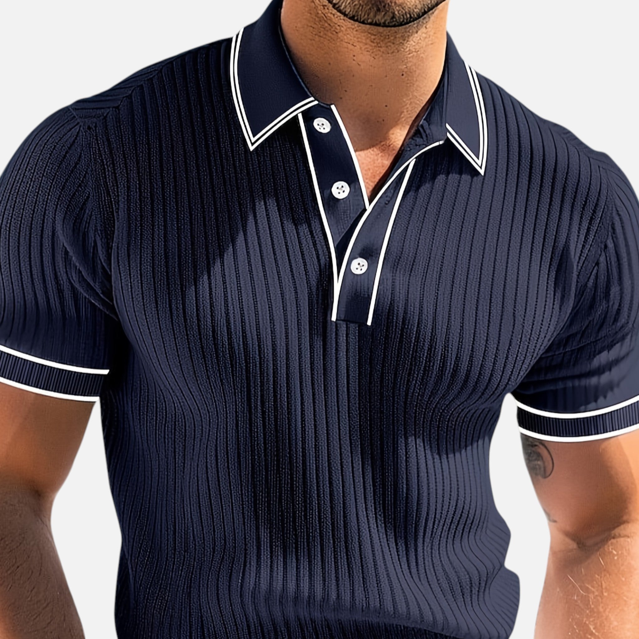Westenbury | Men’s Contrast Polo | Effortless Casual Elegance