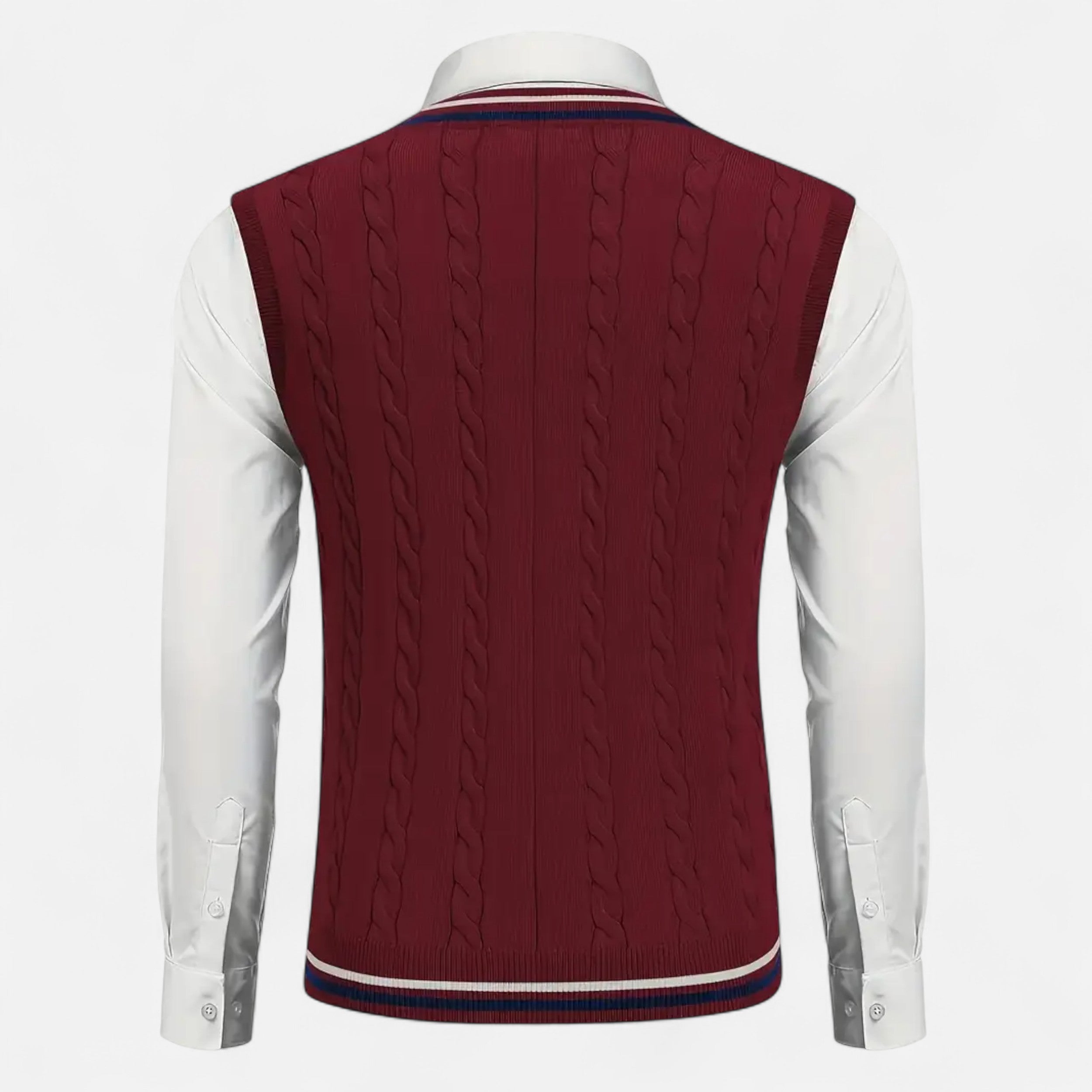 Men’s Knitted V-Neck Vest – Heritage Layers