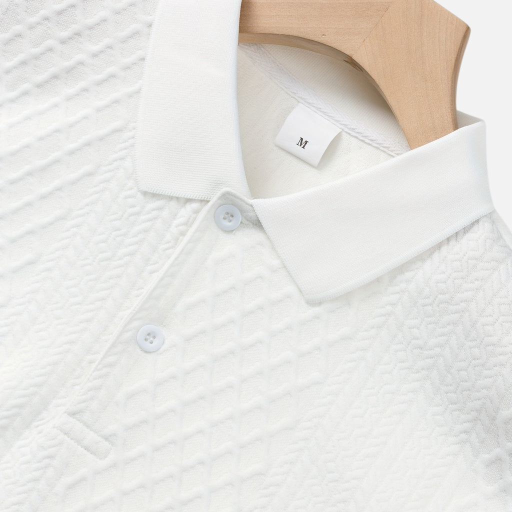 Westenbury | Westenbury | Men’s Jacquard Polo | Refined All-Season Elegance