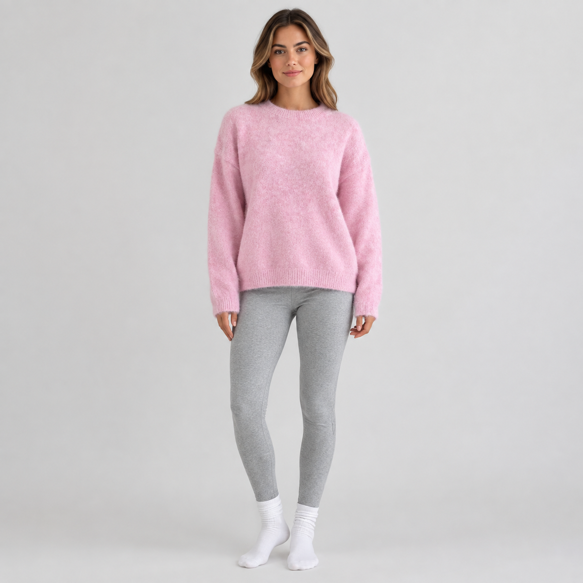 Westenbury  Women’s Loose Crew Neck Knit Sweater