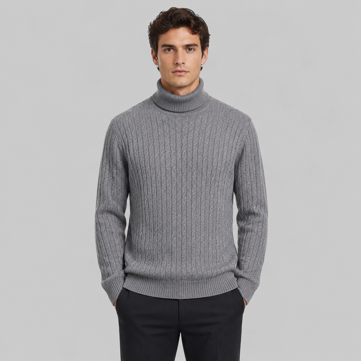 Westenbury Men’s Textured Turtleneck Sweater