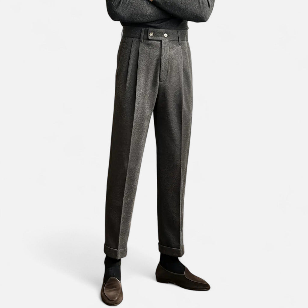 Men’s Naples Trousers – High-Waist British Style