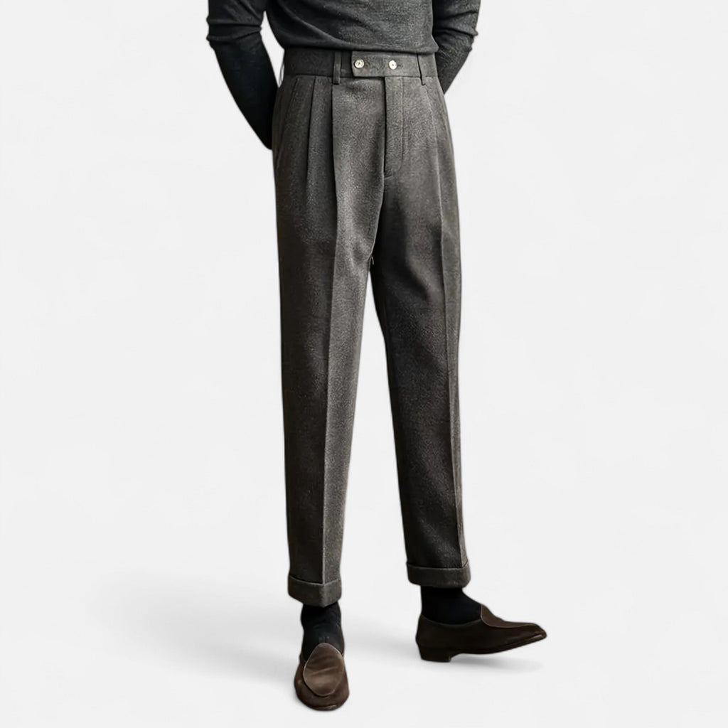 Men’s Naples Trousers – High-Waist British Style