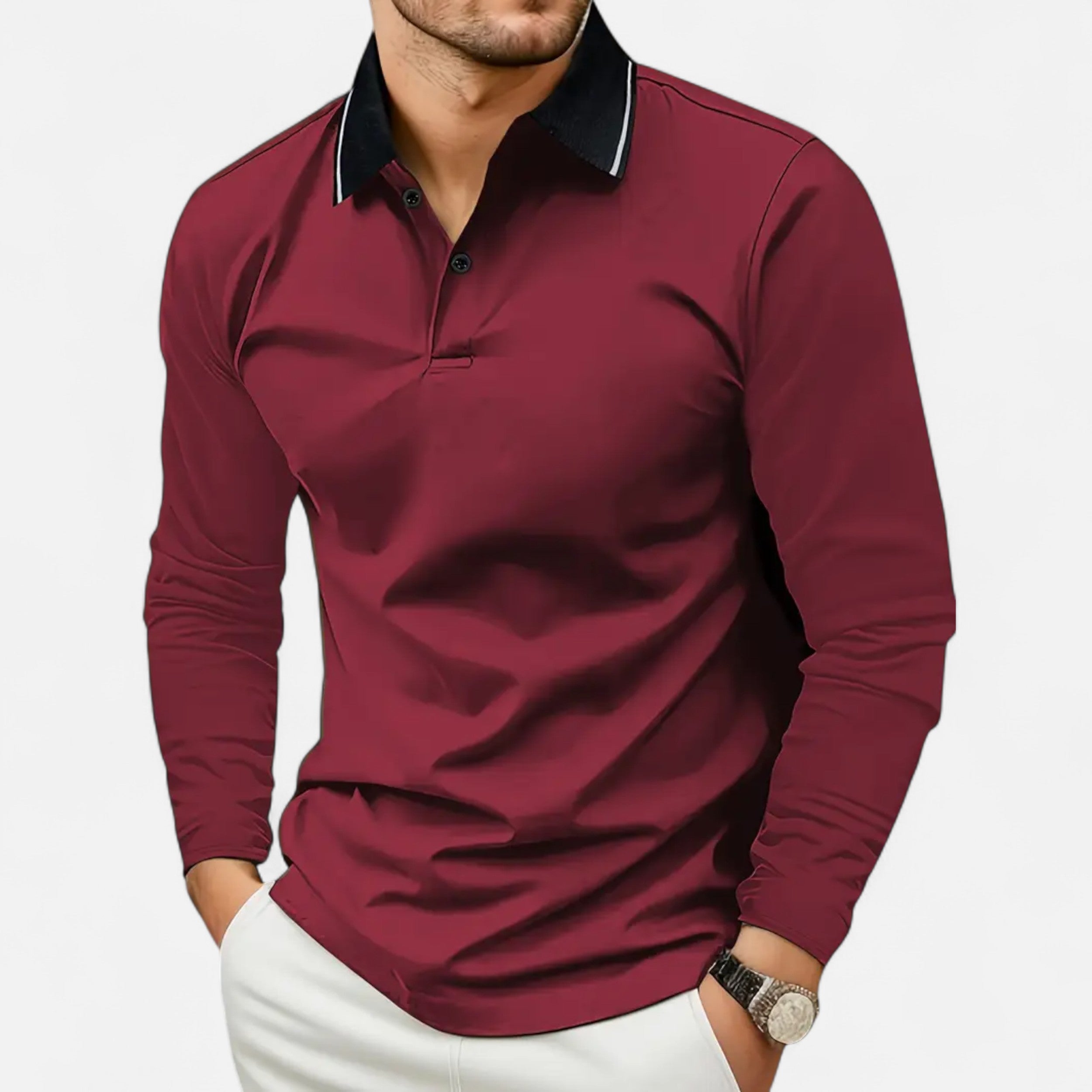 Men’s Casual Rugby Top – Timeless Autumn Layer