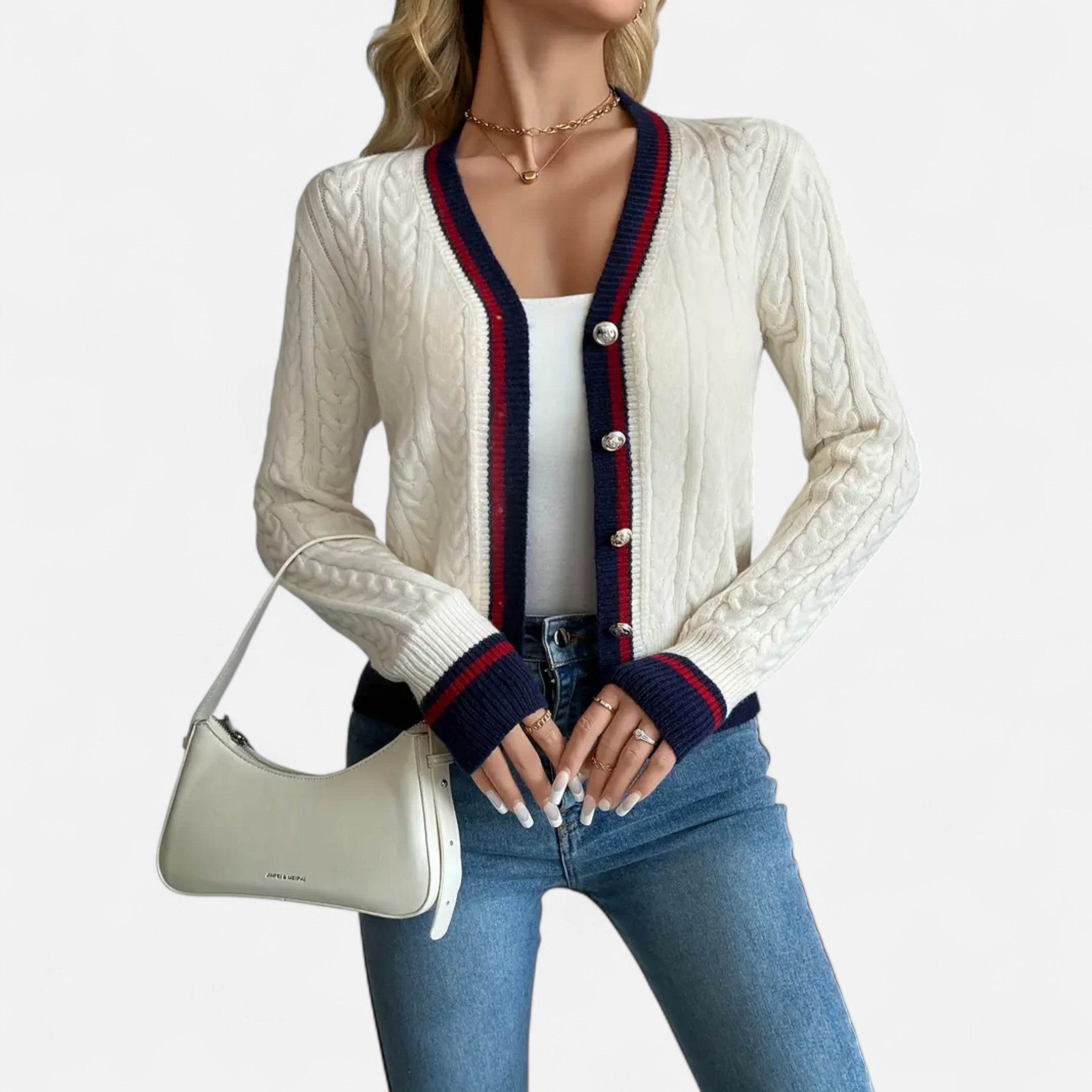 Women’s Colorblock V-Neck Cardigan