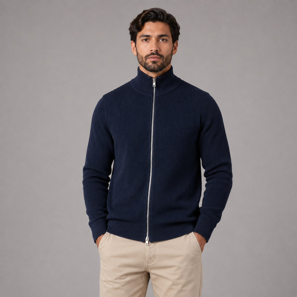 Westenbury Men’s Full-Zip Knitted Cardigan